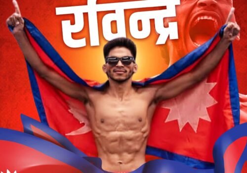 म्याट्रिक्स फाइट नाइट टाइटल विजेता रविन्द्र ढाँटलाइ राष्ट्रपति द्वारा सम्मान